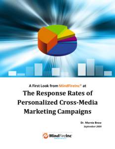 A First Look from MindFireInc® at  The Response Rates of Personalized Cross-Media Marketing Campaigns Dr. Marnie Brow