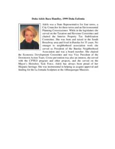 1999-Doa Adele Baca Hundley, Doa Eufemia