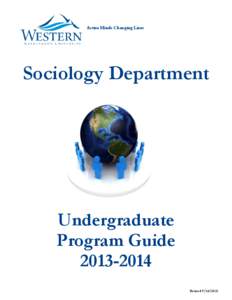 Active Minds Changing Lives  Sociology Department Undergraduate Program Guide