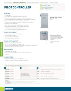 PILOT SOFTWARE   PILOT FIELD CONTROLLER   PILOT DECODER SYSTEM   WEATHER STATION   REMOTE CONTROL  Application: Golf PILOT CONTROLLER