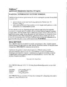 Gadodiamide / Magnetic resonance imaging / Gadopentetic acid / Nephrogenic systemic fibrosis / MRI contrast agent / Chemistry / Matter / Gadolinium