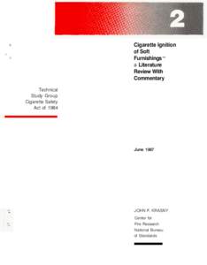 Cigarette Ignition of Soft Furnishings a Literature Review With Commentary