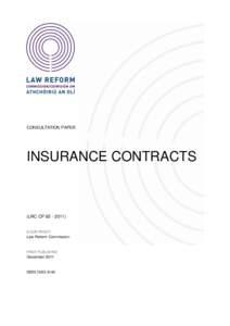 CONSULTATION PAPER  INSURANCE CONTRACTS (LRC CP)