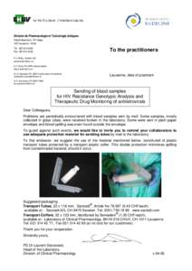 Venipuncture / University Hospital of Lausanne / Lausanne / Fax / Cantons of Switzerland / Technology / Hematology