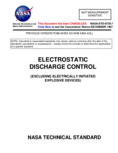 Electrical safety / Electrical breakdown / Plasma physics / Electrostatic discharge / Standards / Electrostatic-sensitive device / United States Military Standard / Antistatic garments / MIL-STD-130N / Electromagnetism / Physics / Electrostatics