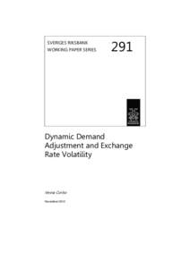 SVERIGES RIKSBANK WORKING PAPER SERIES 291  Dynamic Demand
