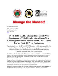 FOR IMMEDIATE RELEASE Media Contact: Kelly Abdo Oneida Indian Nation[removed]email