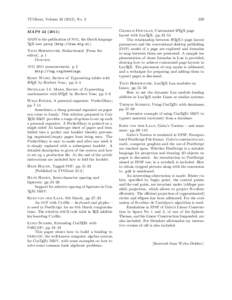 TUGboat, Volume[removed]), No. 2 MAPS[removed]MAPS is the publication of NTG, the Dutch language TEX user group (http://www.ntg.nl). Taco Hoekwater, Redactioneel [From the