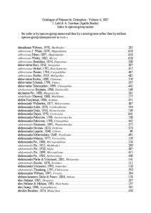 Catalogue of Palaearctic Coleoptera - Volume 4, 2007 I. Lobl & A. Smetana (Apollo Books) Index to species-group names