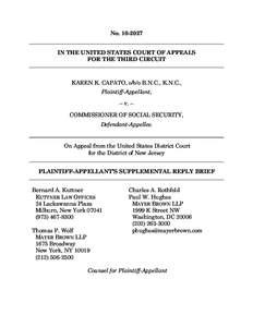 No[removed]IN THE UNITED STATES COURT OF APPEALS FOR THE THIRD CIRCUIT KAREN K. CAPATO, o/b/o B.N.C., K.N.C., Plaintiff-Appellant,