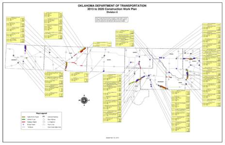 OKLAHOMA DEPARTMENT OF TRANSPORTATION 2013 to 2020 Construction Work Plan SH-136 from US-412 S. 2.5 mi. FFY 2019 Grade, Drain & Surface FFY 2017 Right Of Way FFY 2017 Utilities