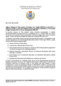 COMUNE DI BAGNOLI IRPINO PROVINCIA DI AVELLINO