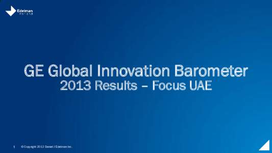 Innovation / Edelman / United Arab Emirates / Service innovation / Design / Asia / Economics