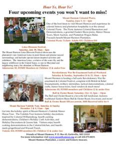 Winter holidays / Jul / Colonial Williamsburg / Geography of the United States / Virginia / Mount Harmon / Maryland