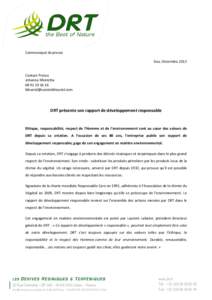 Communiqué de presse Dax, Décembre 2012 Contact Presse Johanna Mistretta