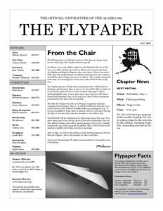 THE OFFICIAL NEWSLETTER OF THE ALASKA 99s  THE FLYPAPER MAY[removed]OFFICERS