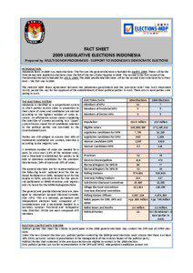 Elections MDP - Indonesia 2009 Elections  Factsheet untuk KPU (Read-Only)