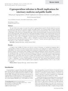 Review Article Rev. Bras. Parasitol. Vet., Jaboticabal, v. 19, n. 4, p[removed], out.-dez. 2010	 ISSN 0103-846X (impresso) / ISSN[removed]eletrônico)