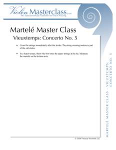 ViolinMasterclass The Sassmannshaus Tradition for Violin Playing .com  Martelé Master Class