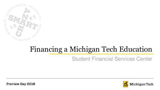 Financing a Michigan Tech Education Student Financial Services Center Award Letter  Award Letter