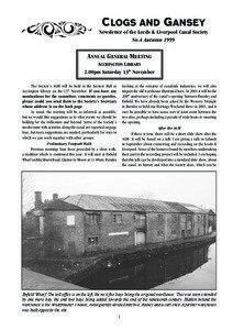 C LOGS AND GANSEY  Newsletter of the Leeds & Liverpool Canal Society
