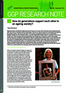 RESEARCH NOTE  GENERATIONS & GENDER PROGRAMME NO[removed]December 2014