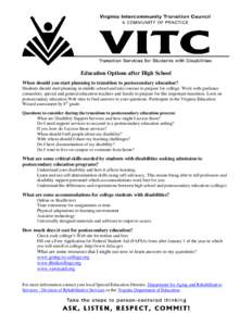 Education in the United States / Special education / Student financial aid in the United States / School counselor / ACT / Kentucky Council on Postsecondary Education / Post Secondary Transition For High School Students with Disabilities / Education / Educational psychology / Disability