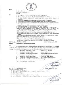 From: Registrar General, High Court of Utlarakhand, Nainital. To, 1.