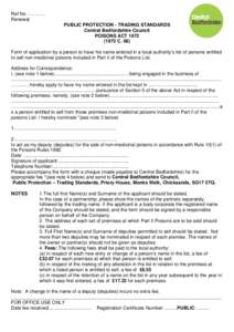 Poisons Act / Poison / Chicksands