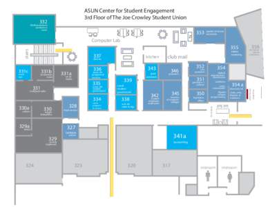 ASUN Center for Student Engagement 3rd Floor of The Joe Crowley Student Union TV Computer Lab