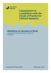 Assessment reportStatistics on Access to Work