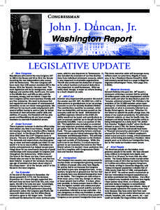 Congressman  John J. Duncan, Jr. Washington Report  December 2014