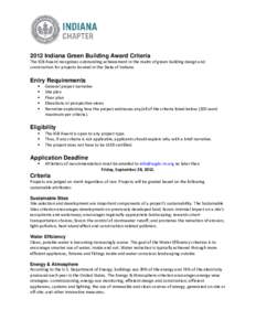 Microsoft Word[removed]Indiana Green Building Award Criteria