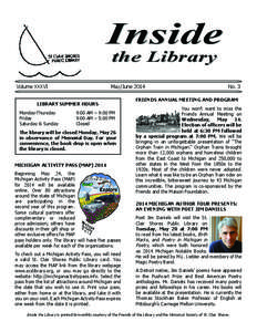 Inside the Library Volume XXXVI  May/June 2014