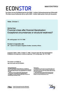 econstor  www.econstor.eu Der Open-Access-Publikationsserver der ZBW – Leibniz-Informationszentrum Wirtschaft The Open Access Publication Server of the ZBW – Leibniz Information Centre for Economics