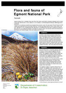 Flora and fauna of Egmont National Park: conservation revealed: publications