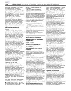 7056  Federal Register / Vol. 79, No[removed]Thursday, February 6, [removed]Rules and Regulations geographic coordinates of the Grand Forks International Airport ILS