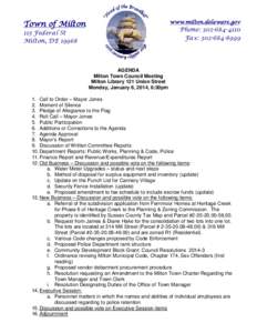 Meetings / Milton /  Massachusetts / Town council / Agenda / Milton /  Ontario / Government / Local government / Local government in New Hampshire