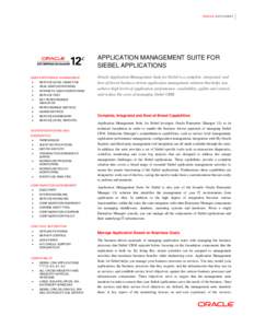 Application Management Suite for Siebel Applications