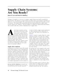 Supply chain management / Marketing / Manufacturing / Value / Supply chain / Demand chain / Just in time / Forecasting / Logistics / Business / Management / Technology