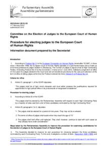 AS/Cdh/Inf[removed]February 2015 acdhinfdoc02 2015 Committee on the Election of Judges to the European Court of Human Rights