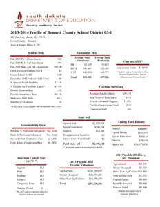 Profile of Bennett County School District2nd Ave, Martin, SDHome County: Bennett Area in Square Miles: 1,191  Student Data