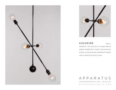 HIGHWIRE   SMALL INSPIRED BY THE SILHOUETTE OF FAMED FRENCH AERIALIST PHILIPPE PETIT AGAINST THE MANHATTAN