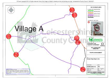 © Crown copyrightAll rights reserved. Use of this image is limited to viewing on-line and printing one copy. Leicestershire County CouncilKEY TO WEIGHT LIMITS N