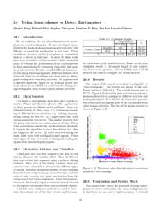 Earthquake / Artificial neural network / Smartphone / Neural network / Statistics / Science / Technology / Computational neuroscience / Seismology / Accelerometers