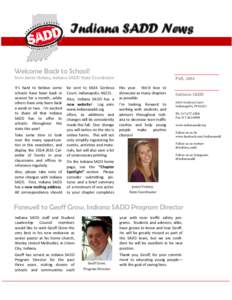 Indiana SADD Fall[removed]Newsletter