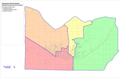 Abbotsford School District Attendance Areas for French Immersion Centennial Park Elem. Clearbrook Elem. Margaret Stenersen Elem. Sandy Hill Elem.