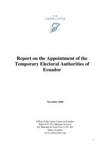 Informe Final sobre el Referéndum Constitucional Aprobatorio