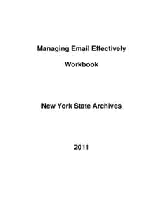 Managing Email Effectively