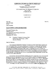 GIBSON,DUNN &CRUTCHERLLP LAWYERS A REGISTERED LIMITED LIABILITY PARTNERSHIP INCLUDING PROFESSIONAL CORPORATIONS[removed]Connecticut Avenue, N.W. Washington, D.C[removed]